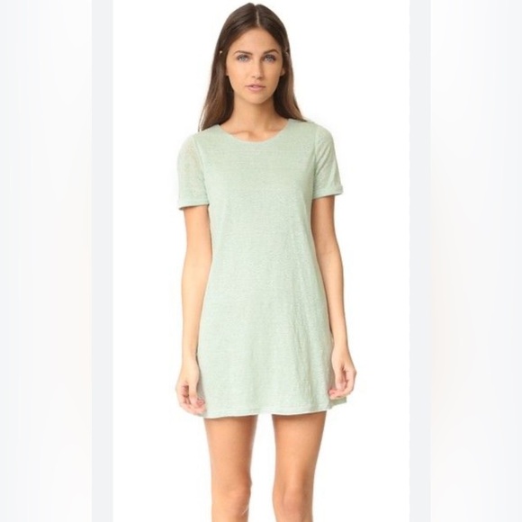 Alice + Olivia Dresses & Skirts - Alice + Olivia Air Stefan Linen Tunic Tee Dress Seafoam Sz Small